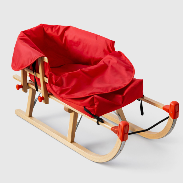 YARO Sledges with Backrest and Footmuff